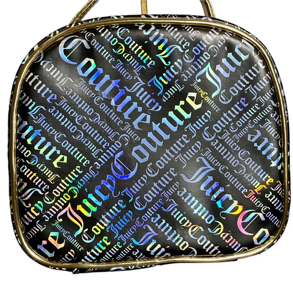 NWT Juicy Couture Holographic Logo Cosmetic Bag Set | NWT | Makeup Travel Y2K - Picture 2 of 14